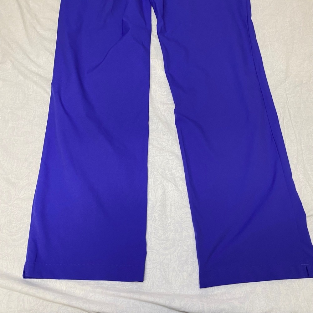 Adidas Golf Pants Men's 38x34 Purple Flat Front Performance Stretch Trousers - Picture 6 of 11